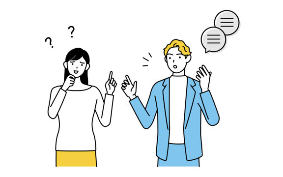 English conversation, Japanese woman who cannot understand English pronunciation of white man