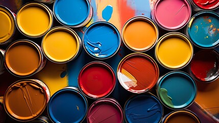 Different colored paint