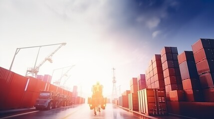 Obraz premium Business logistic concept