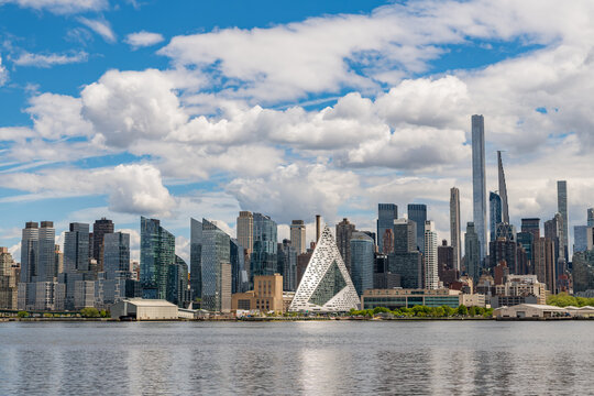 New York City, USA - May 05, 2023: The skyline of Manhattan is an architectural masterpiece