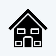 Icon House. suitable for education symbol. glyph style. simple design editable. design template vector. simple illustration