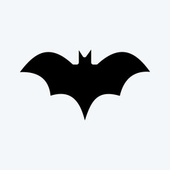 Icon Bat. suitable for Halloween symbol. glyph style. simple design editable. design template vector. simple illustration