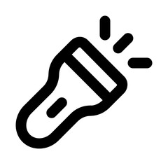 flashlight line icon