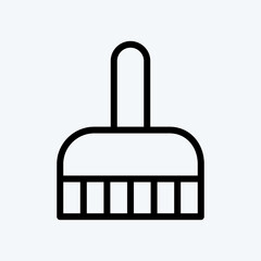 Obraz premium Icon Cleaning Brush. suitable for Kids symbol. line style. simple design editable. design template vector. simple illustration