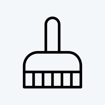 recommend clip art: Icon Cleaning Brush. suitable for Kids symbol. line style. simple design editable. design template vector. simple illustration