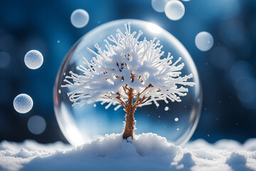 winter landscape with snow