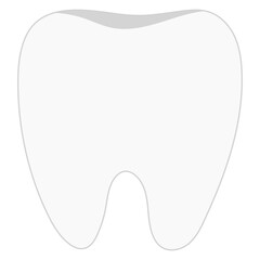Clean tooth isolated on white background. Vector illustration