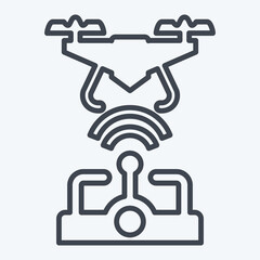 Icon Wireless Control. related to Drone symbol. line style. simple design editable. simple illustration