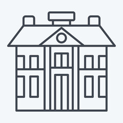 Icon Barracks. related to Military symbol. line style. simple design editable. simple illustration