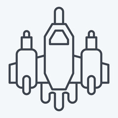 Icon Aircraft. related to Military symbol. line style. simple design editable. simple illustration