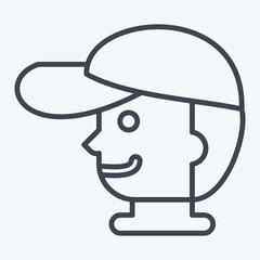 Icon Cap. related to Golf symbol. line style. simple design editable. simple illustration