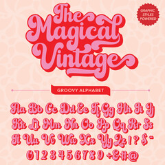 Abstract the magical vintage Script Retro Font
