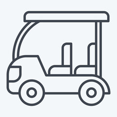 Icon Golf Cart. related to Golf symbol. line style. simple design editable. simple illustration