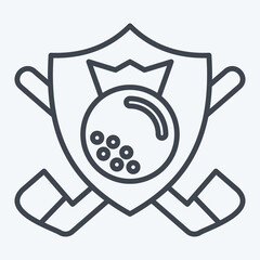 Icon Tournaments. related to Golf symbol. line style. simple design editable. simple illustration