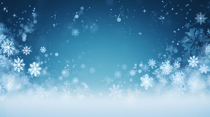 Fototapeta na wymiar Christmas snowflake background, Christmas and holiday decoration material, PPT background