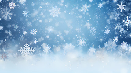 Naklejka na ściany i meble Christmas snowflake background, Christmas and holiday decoration material, PPT background