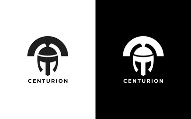 centurion warrior and letter t logo design element- security business visual identity template - obrazy, fototapety, plakaty