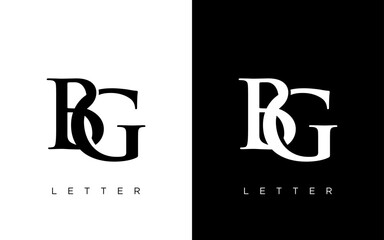 BG letter logo template elements. BG letter vector illustration logo design .