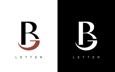 BG letter logo template elements. BG letter vector illustration logo design .