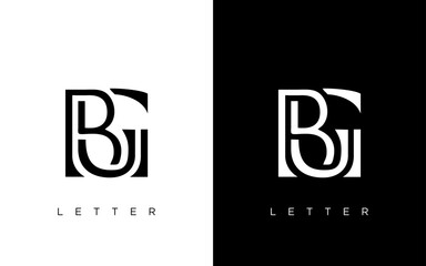 BG letter logo template elements. BG letter vector illustration logo design .