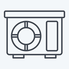 Icon Out Door Unit. related to Air Conditioning symbol. line style. simple design editable. simple illustration