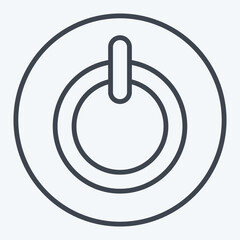 Icon Power Button. related to Air Conditioning symbol. line style. simple design editable. simple illustration