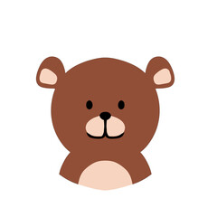 Fototapeta premium Bear Animal illustration png cute head and shoulder