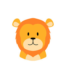 Obraz na płótnie Canvas Lion Animal illustration png cute head and shoulder