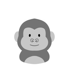 Apes Monkey Animal illustration png cute head and shoulder