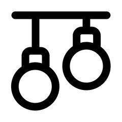 boxing bag line icon