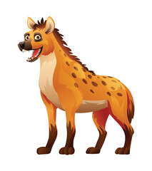 Hyena cartoon illustration isolated on white background