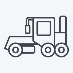 Icon Grader. related to Construction Vehicles symbol. line style. simple design editable. simple illustration
