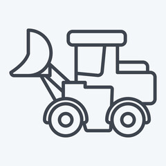Fototapeta na wymiar Icon Loader Truck. related to Construction Vehicles symbol. line style. simple design editable. simple illustration