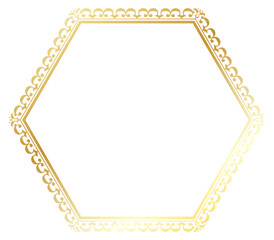 gold hexagon sonata border frame