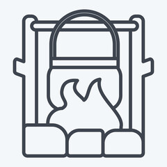 Icon Cooking. related to Prehistoric symbol. line style. simple design editable. simple illustration