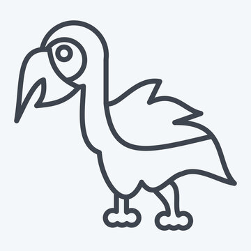 Icon Animal. related to Prehistoric symbol. line style. simple design editable. simple illustration