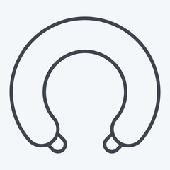 Icon Neck Pillow. related to Orthopedic symbol. line style. simple design editable. simple illustration