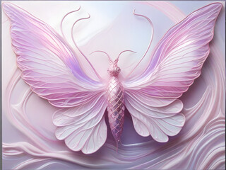 pink background with butterfly