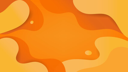 abstract orange background with bubbles and waves.