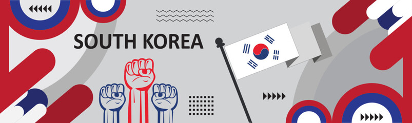 South Korea national day banner Creative design,independence day banner background..eps