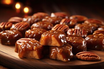 Pecan Pralines. Mardi Gras desыert