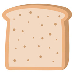 Cute bread toast character.