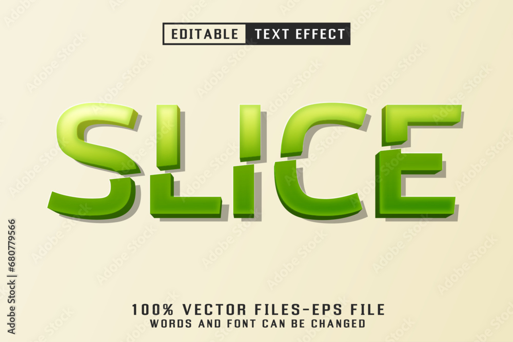 Poster slice editable text effect