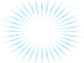 ぼんやりうっすらと輝く太陽光線イメージの放射線背景_水色