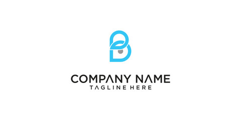 Creative letter B logo template design with modern concept| premium vector