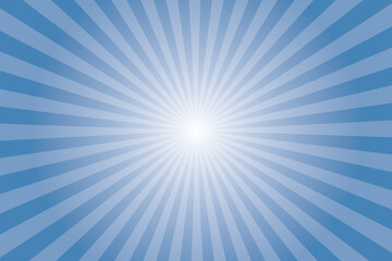 Steel blue sunlight horizontal background. Starburst background. Sun beam ray sunburst pattern background. Retro bright backdrop. starburst wallpaper. Circus poster.