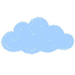 Crayon blue cloud 