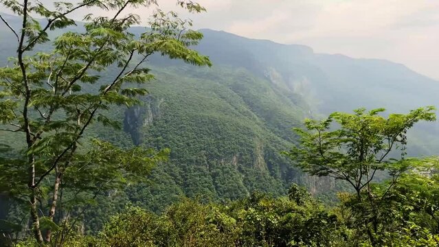 Panoramic of canyon of Sumidero in Chiapa de Corzo Tuxtla Guti&eacute;rrez Mexico