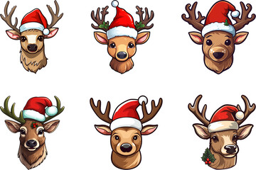Christmas Stickers Cute Deer for decoration