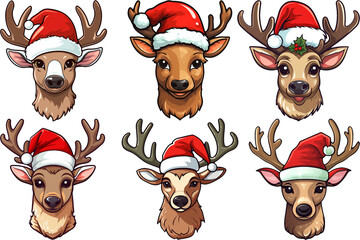 Christmas Stickers Cute Deer for decoration